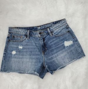 GAP Distressed Sexy Boyfriend Shorts Size 10.